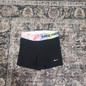 Nike Black Shorts with Colorful Waistband